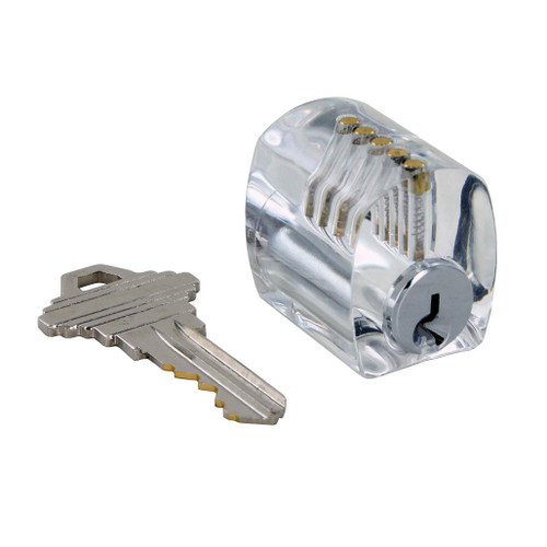 Clear Practice Lock, Serrated Pins