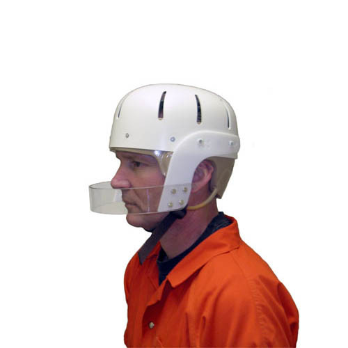 Humane Restraint Hard Shell Protective Helmet w/Face Bar