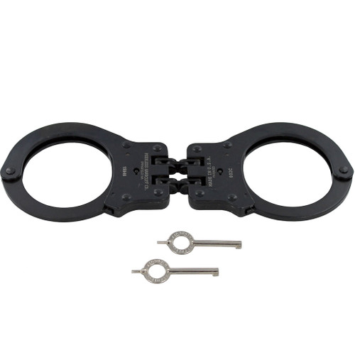Peerless Model 802C Hinged Black Handcuffs