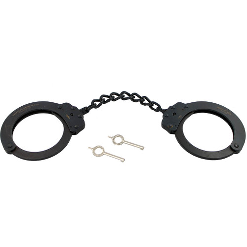 Peerless Model 702C-6X Oversized Black Handcuffs with 6" Chain
