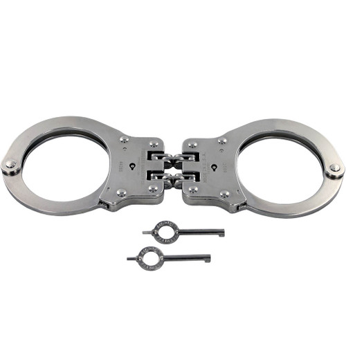 Peerless Model 801C Hinged Nickel Handcuffs