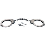 Peerless Model 702C-6X Oversized Nickel Finish Handcuffs with 6" Chain