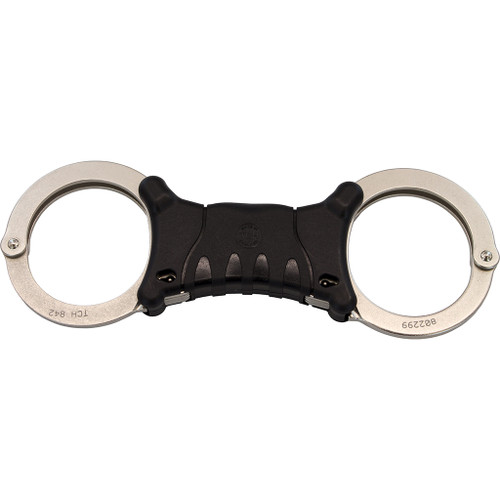 TCH Model 842 Dual Key Hole Rigid Nickel Handcuffs