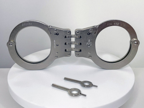 TCH Model 932 Superior Dual Key Hole Hinged Aluminum Handcuffs