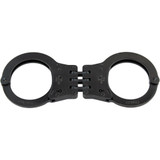 TCH Model Dual Key Hole Standard Hinged Black Handcuffs