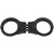 TCH Model Dual Key Hole Standard Hinged Black Handcuffs