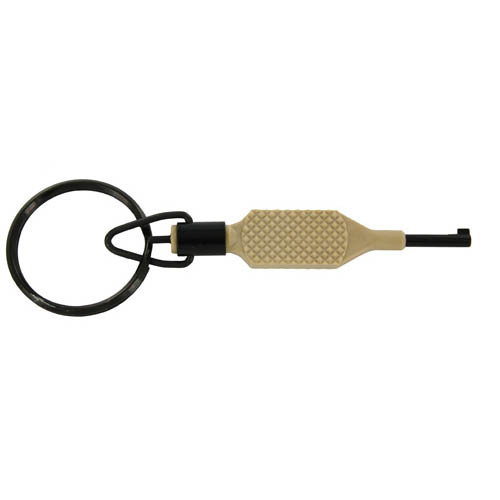 Zak Tool #9 Flat Knurl Tan Handcuff Key